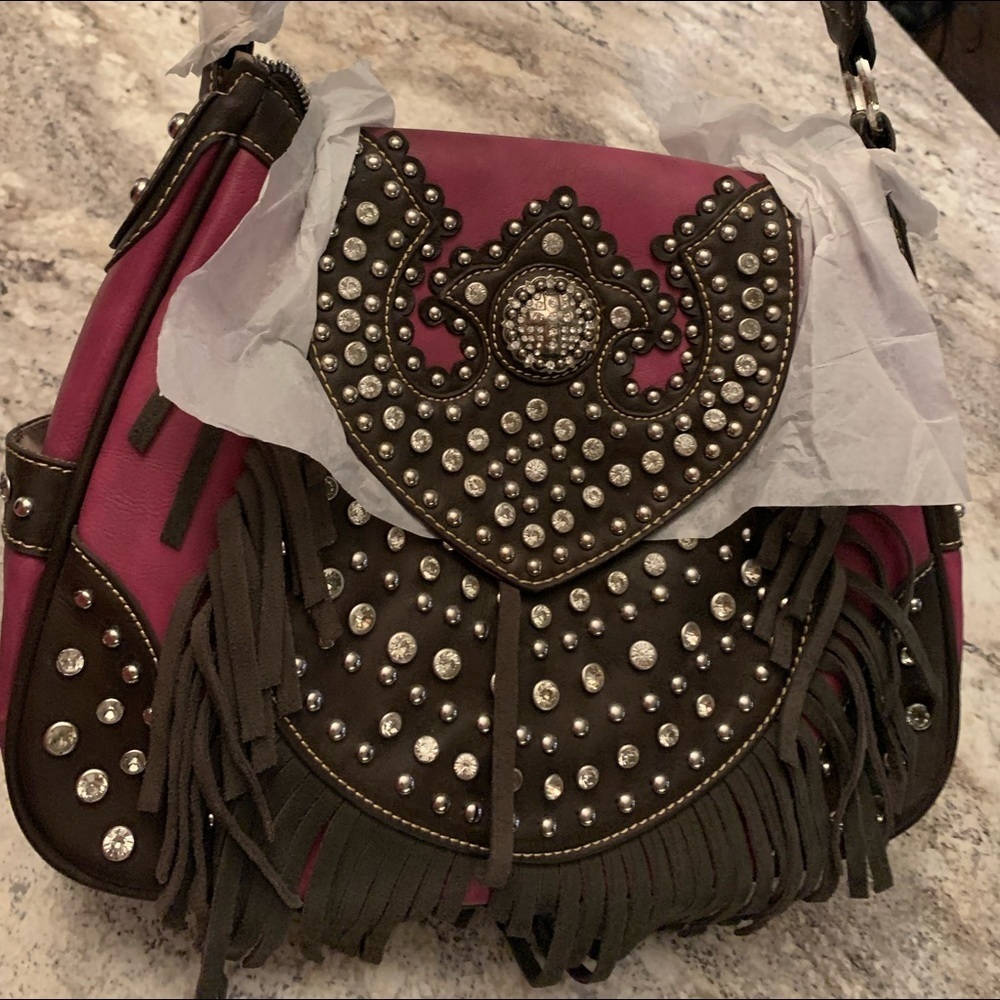 LAST ONE DISCONTINUED Montana West 100% Real Leather bag